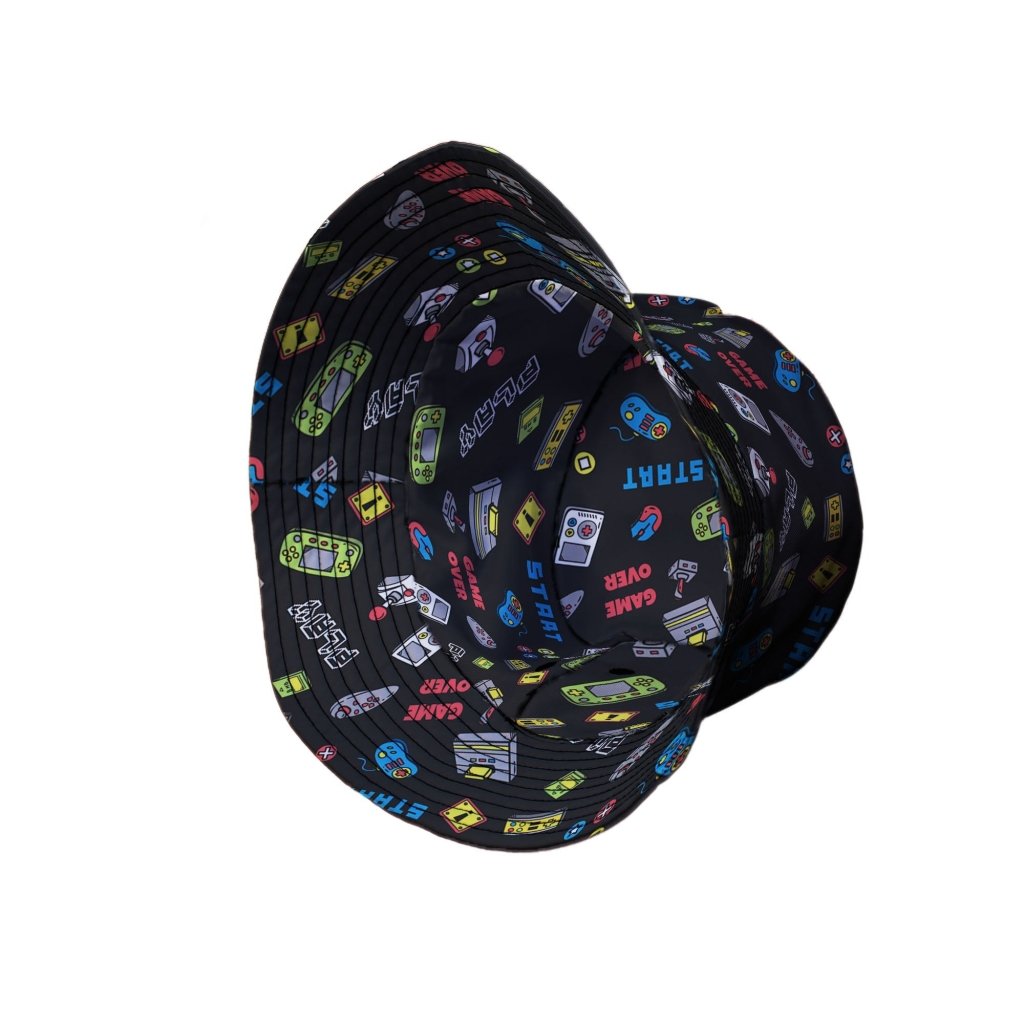Video Gamer Black Video Game Bucket Hat | Geek Tropical