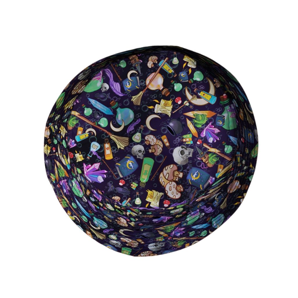 Witches Potion Brew Bucket Hat - M - Grey Stitching - -