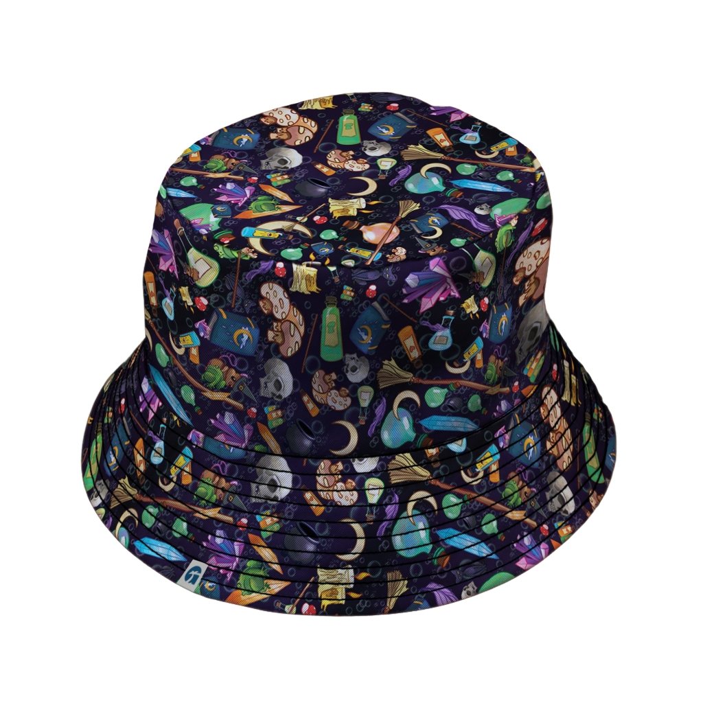 Witches Potion Brew Bucket Hat - M - Black Stitching - -