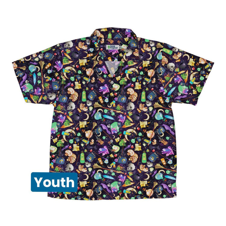 Witches Potion Brew Youth Hawaiian Shirt - YXS - -