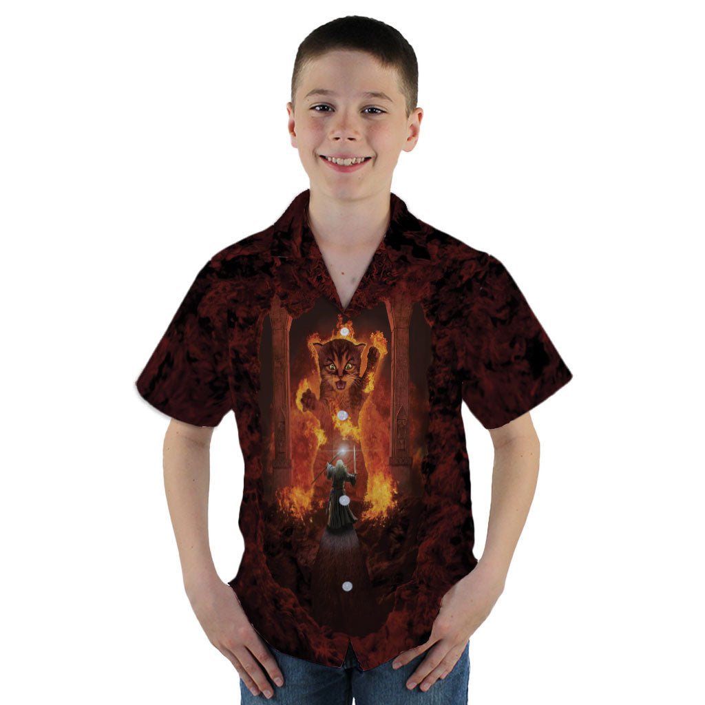You Shall Not Pass Cat Youth Hawaiian Shirt - YM - -